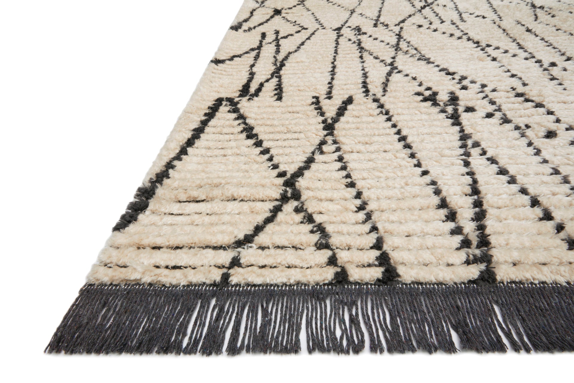 Alice III Rug Yellow and Black Bottom Half with White Background