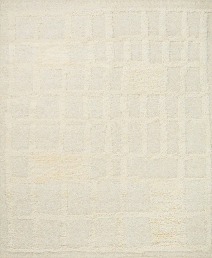 Caison- Ivory:  Elegance with Hand-Woven Wool and Cotton Rug